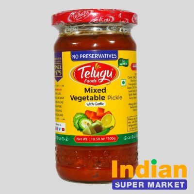 Telugu-Mixed-Vegetable-Pickle-with-garlic-300gm